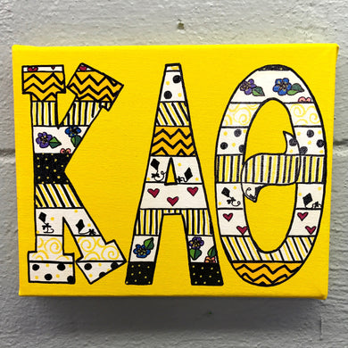 Tribal Painted Canvas - Kappa Alpha Theta