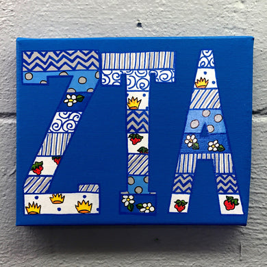 Tribal Painted Canvas - Zeta Tau Alpha