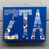 Tribal Painted Canvas - Zeta Tau Alpha