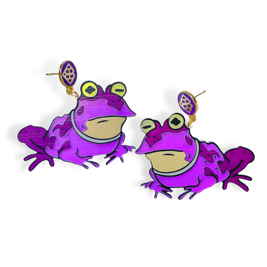 Limited Edition Purple Hypnotoad Earrings
