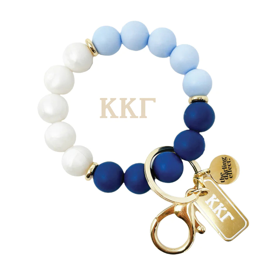 Bead Keychain Wristlet- Kappa Kappa Gamma