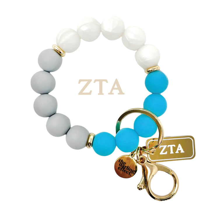 Bead Keychain Wristlet- Zeta Tau Alpha