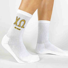 Letters And Name Crew Socks- Chi Omega