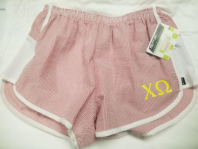 Striped Seersucker shorts - Chi Omega