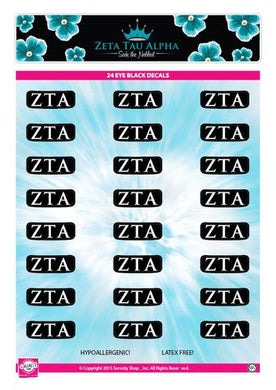 Eye Black Sticker Sheet - Zeta Tau Alpha