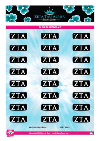 Eye Black Sticker Sheet - Zeta Tau Alpha