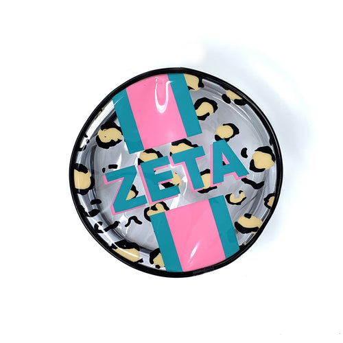 Leopard Stripe Cosmetic Bag - Zeta Tau Alpha