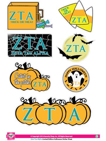 Halloween Sticker Sheet - Zeta Tau Alpha