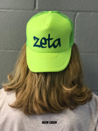 Highlighter Baseball Hats - Zeta Tau Alpha