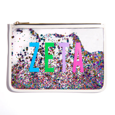 Confetti Cosmetic Bag - Zeta Tau Alpha
