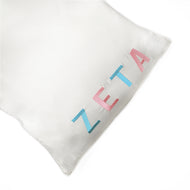 Embroidered Satin Pillowcase- Zeta Tau Alpha