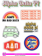Retro Sticker Sheet - Alpha Delta Pi