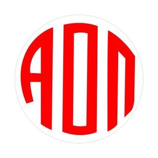 Color Monogram Decal - Alpha Omicron Pi