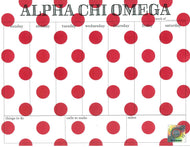 Polka Dot Weekly Notepad - Alpha Chi Omega
