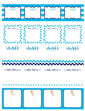 Sorority Label Stickers - Alpha Delta Pi