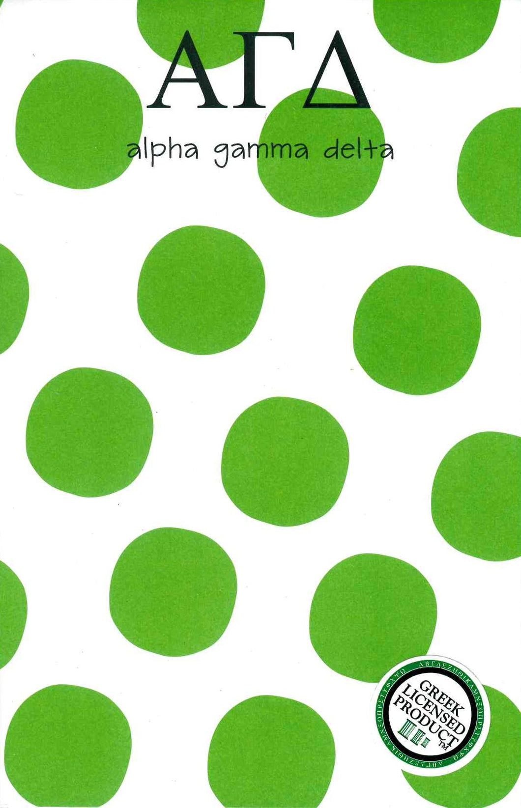 Polka Dot Notepad - Alpha Gamma Delta