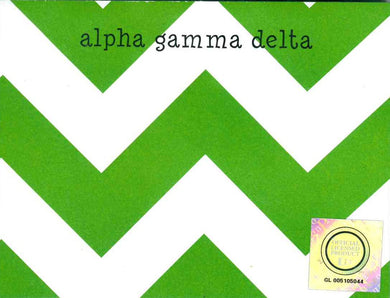 Small Chevron Notepad - Alpha Gamma Delta