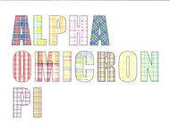 Plaid Letter Notecards - Alpha Omicron Pi