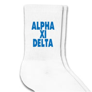 Megan Crew Socks - Alpha Xi Delta