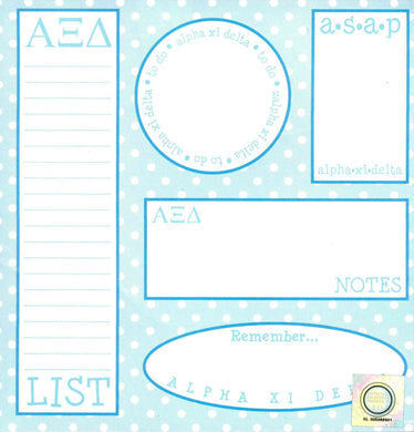 Doodad Notepad - Alpha Xi Delta