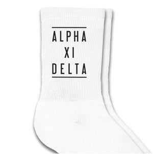 Blake Crew Socks - Alpha Xi Delta