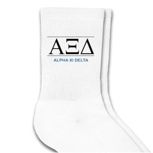 Meika Crew Socks - Alpha Xi Delta