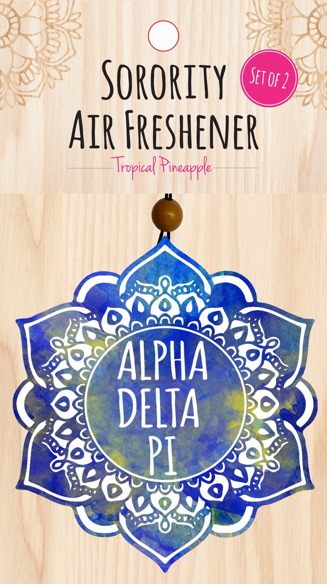 Mandala Air Freshener - Alpha Delta Pi