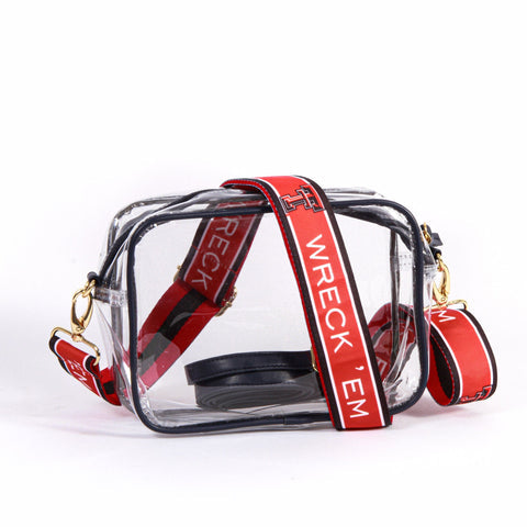 Clear Texas Tech Purse With 2 Straps