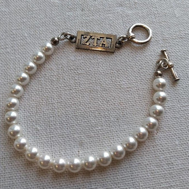 Pearl Bar Bracelet - Zeta Tau Alpha
