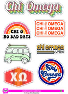 Retro Sticker Sheet - Chi Omega
