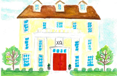 Sorority House Notecards - Chi Omega