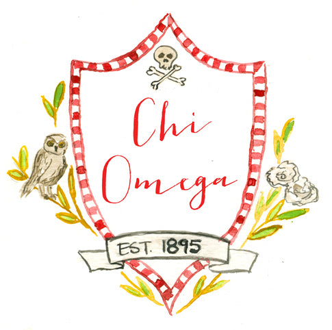 Crest Decal Chi Omega