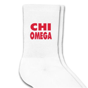 Megan Crew Socks - Chi Omega