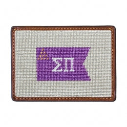 Needlepoint Card Wallet - Sigma Pi