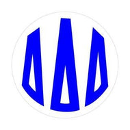 Color Monogram Decal - Delta Delta Delta