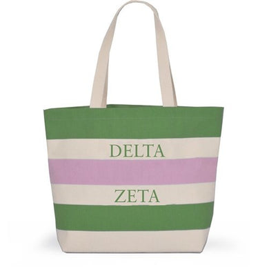 Striped Sorority Tote - Delta Zeta