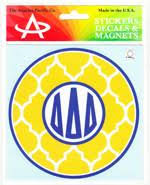Quatrefoil Monogram Decal - Delta Delta Delta