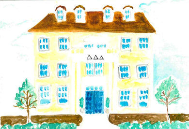 Sorority House Notecards - Delta Delta Delta