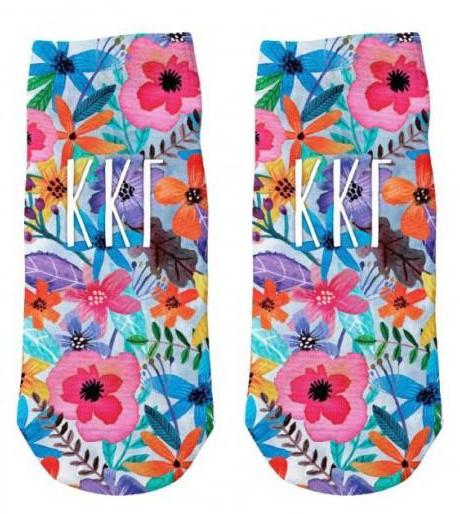 Floral Ankle Socks - Kappa Kappa Gamma