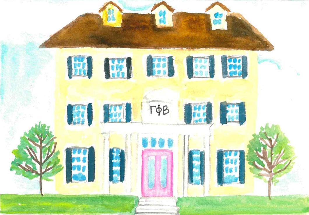 Sorority House Notecards - Gamma Phi Beta