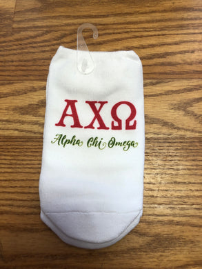 No Show Socks- Alpha Chi Omega