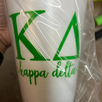 Styrofoam Cups - Letters and Name - Kappa Delta