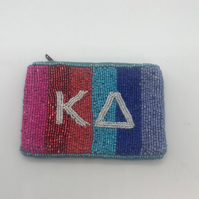Greek Stripe Pouch-Kappa Delta