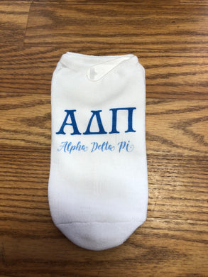 No Show Socks- Alpha Delta Pi