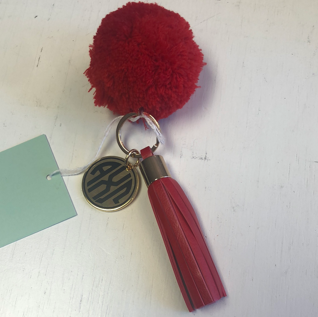 Pom key chain-Alpha Chi Omega