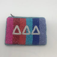 Greek Stripe Pouch-Delta Delta Delta