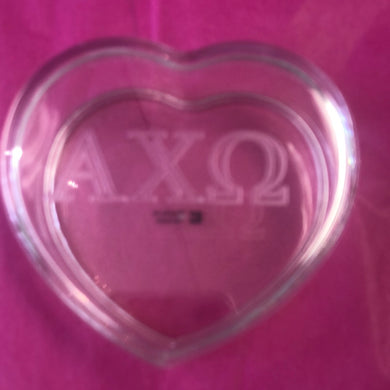 Acrylic Heart Box - Alpha Chi Omega