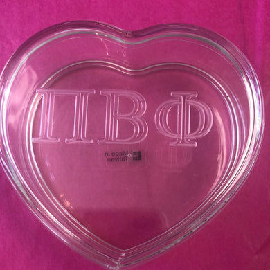 Acrylic Heart Box - Pi Beta Phi