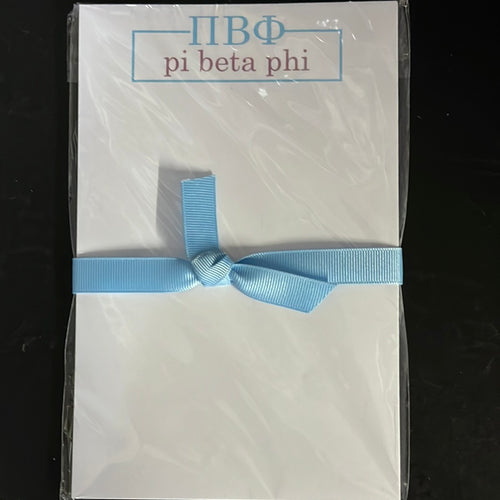 Letter and Name Notepad- Pi Beta Phi