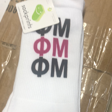 Letters Socks - Phi Mu